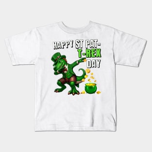 Happy St Pat-T-REX Day Saint Patricks TRex Kids T-Shirt